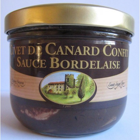 Civet de Canard Confit Sauce Bordelaise